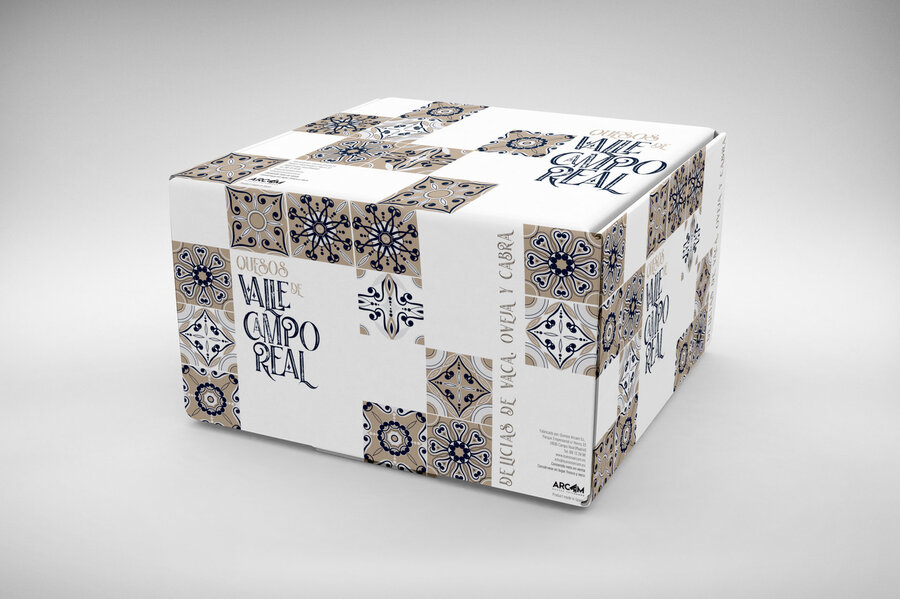 Packaging caja Quesos Arcam