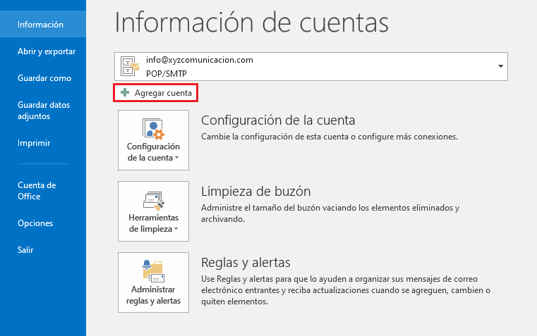 Configurar Outlook 2013