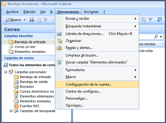 Configurar Outlook 2007